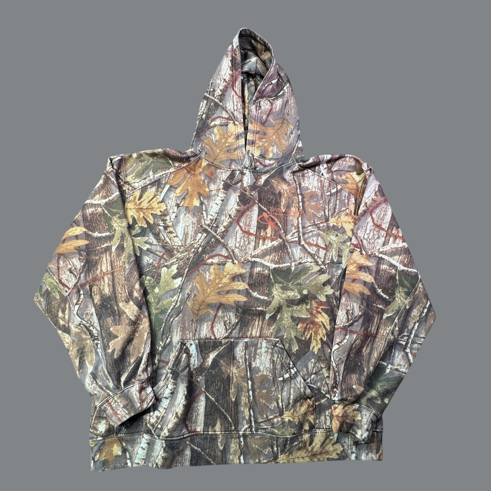 Badger Sport Hoodie Mens XL Brown Camo Pull Over Hunting
